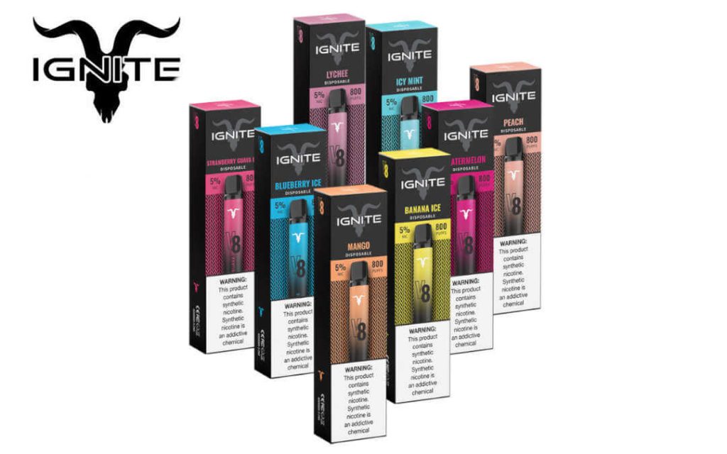 Linha Pod descartável 800 puffs ignite