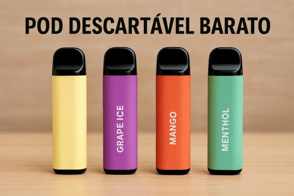Pod descartável barato em destaque com sabores variados